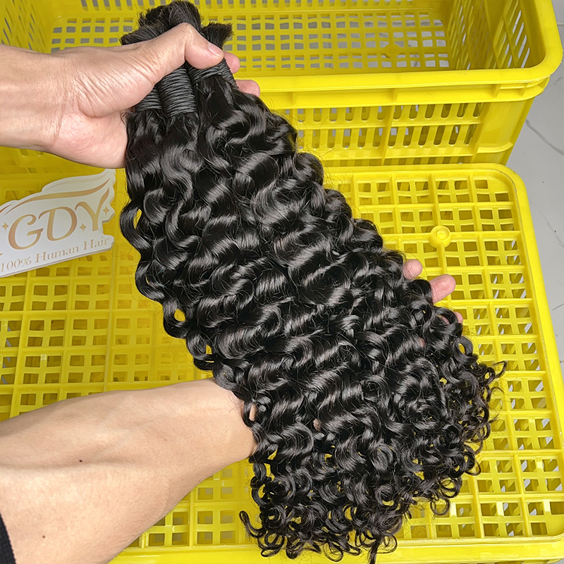 Water Wave Bulk Human Hair For Braiding - Cheveux humains 100% naturels en vrac