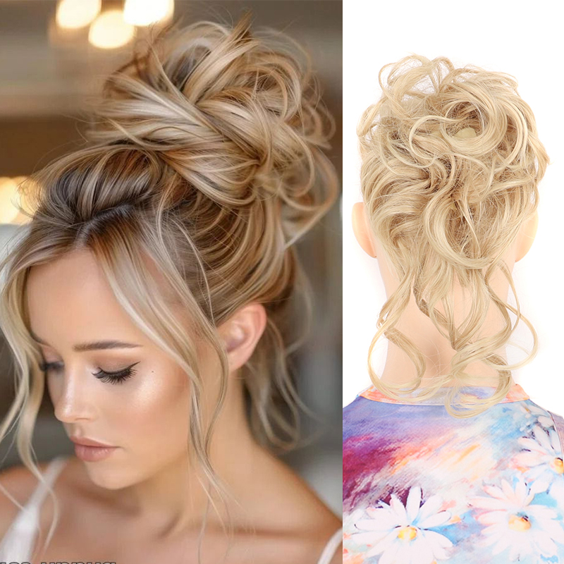 Claw Clip Messy Bun Hair Piece - Cheveux en désordre Chignon pièces de