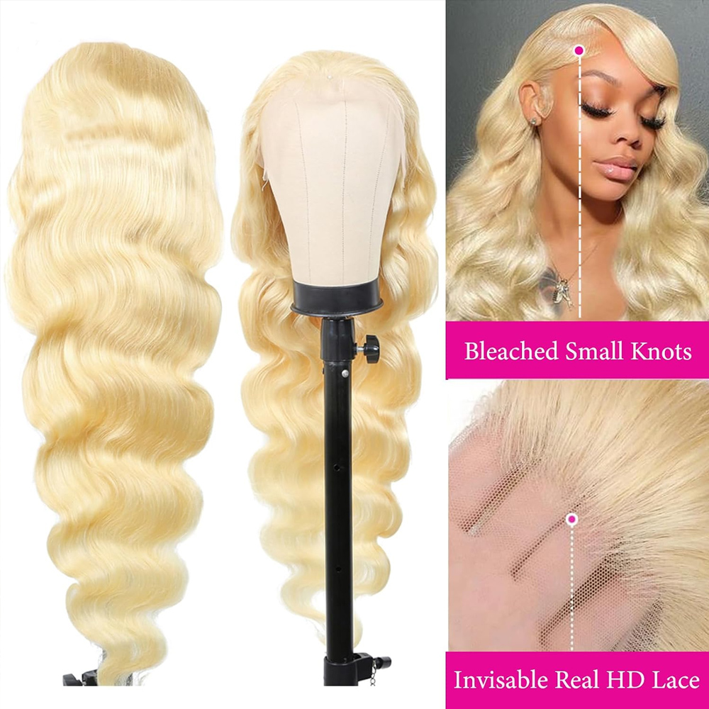 Perruques frontales en dentell - 613 Blonde Body Wave Lace Front Wig avis et prix