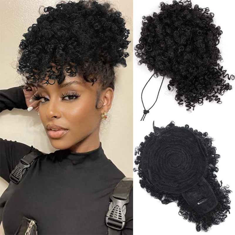 Afro Puff Kinky Curly Hair, Up - Drawstring Afro Curly Puff Ponytail avis et prix