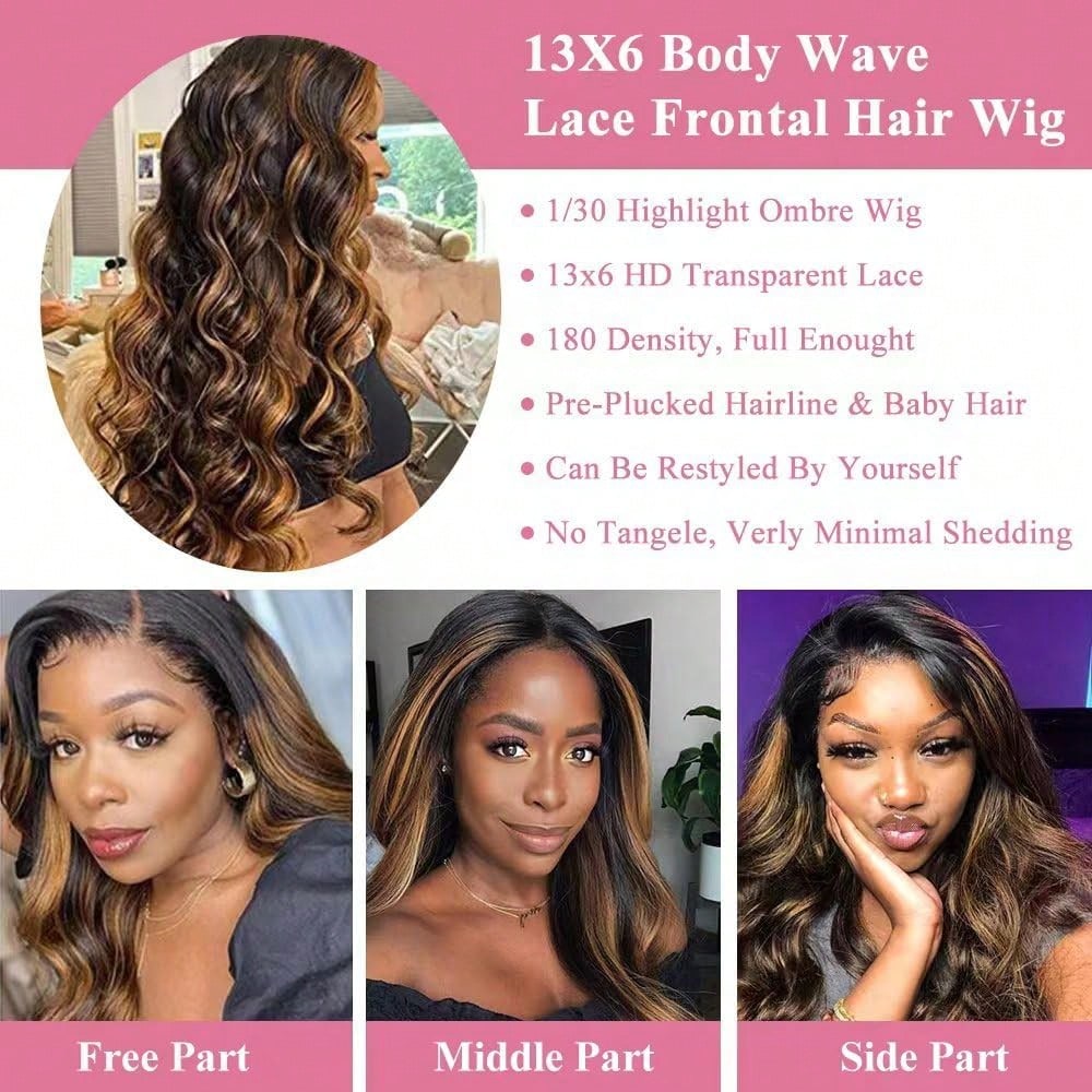 P1B30 Perruques en cheveux nat - Hd Lace Frontal Wig Human Hair Pre Plucked avis et prix