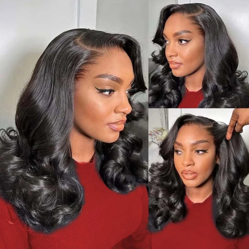 Perruque Courte Bob Ondulée 20 - Glueless Wear And Go Human Hair Wig avis et prix