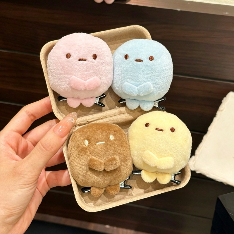 4 pinces à cheveux en peluche  - Hair Clips avis et prix