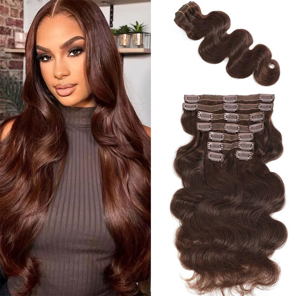 # 4 Clips de vague de corps br - Seamless Clip In Hair Extensions Human Hair avis et prix