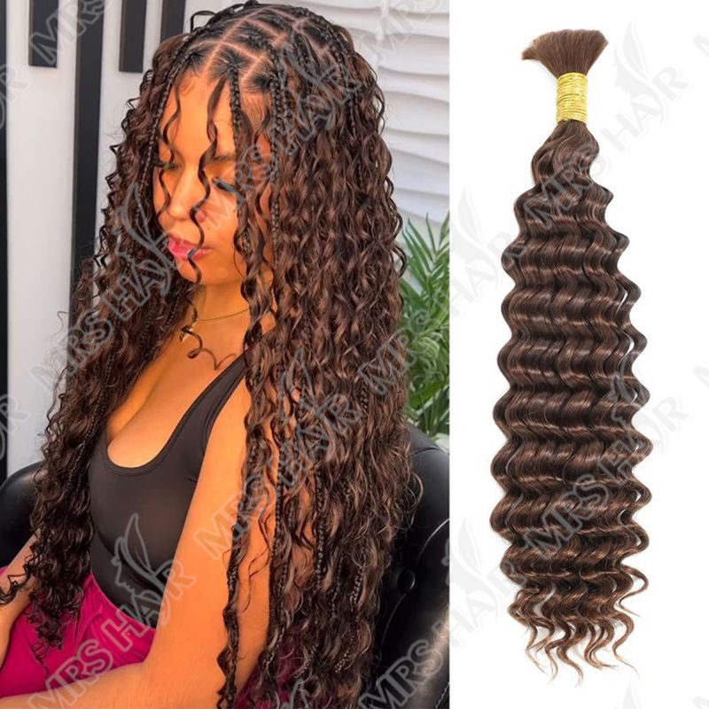 Extensions de cheveux naturels - Water Wave Bulk Human Hair For Braiding avis et prix