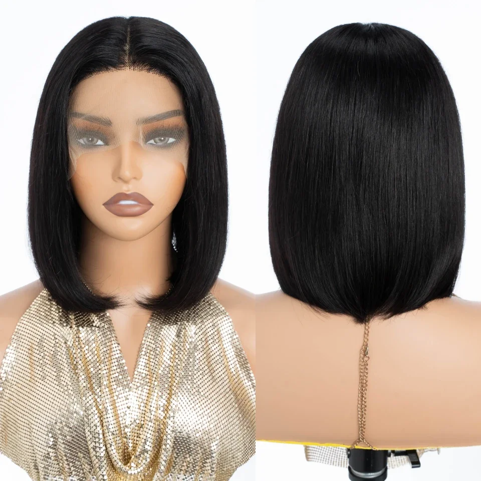 Perruques Bob courtes droites  - Glueless Wear And Go Human Hair Wig avis et prix