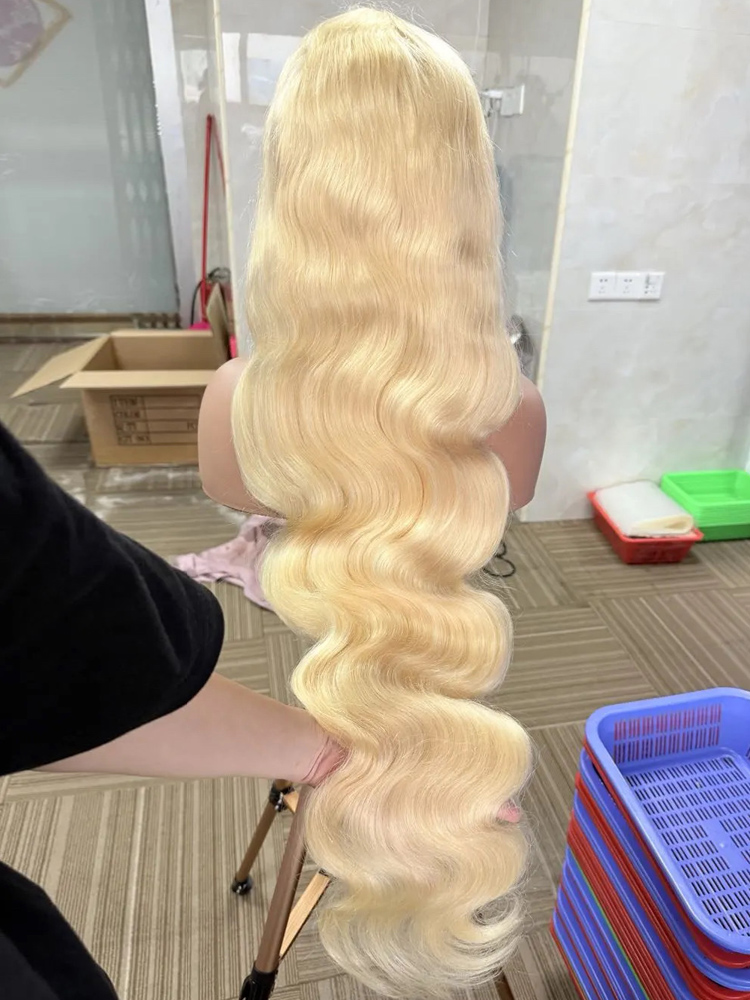 Perruques de cheveux humains c - 613 Blonde Body Wave Lace Front Wig avis et prix