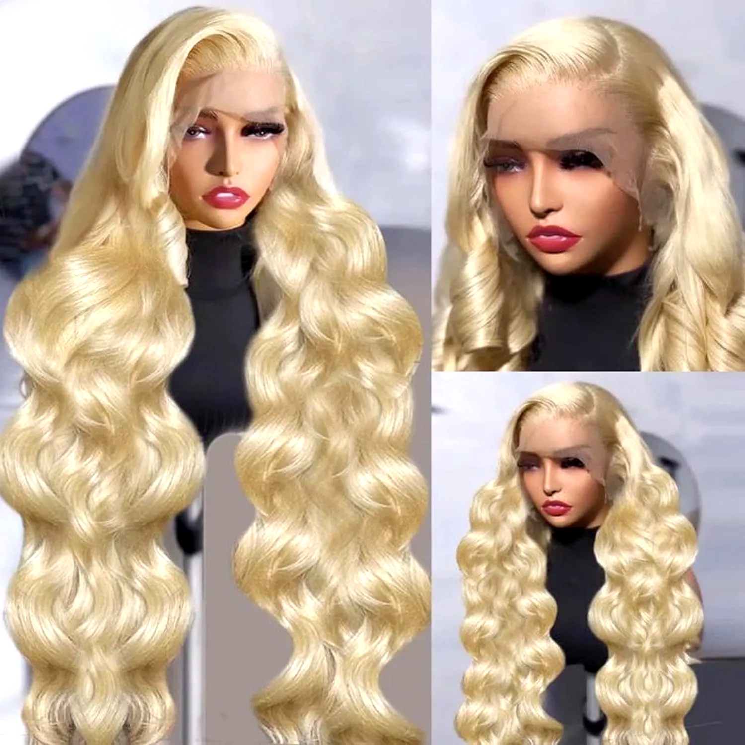 Perruque en cheveux humains 61 - 613 Blonde Body Wave Lace Front Wig avis et prix