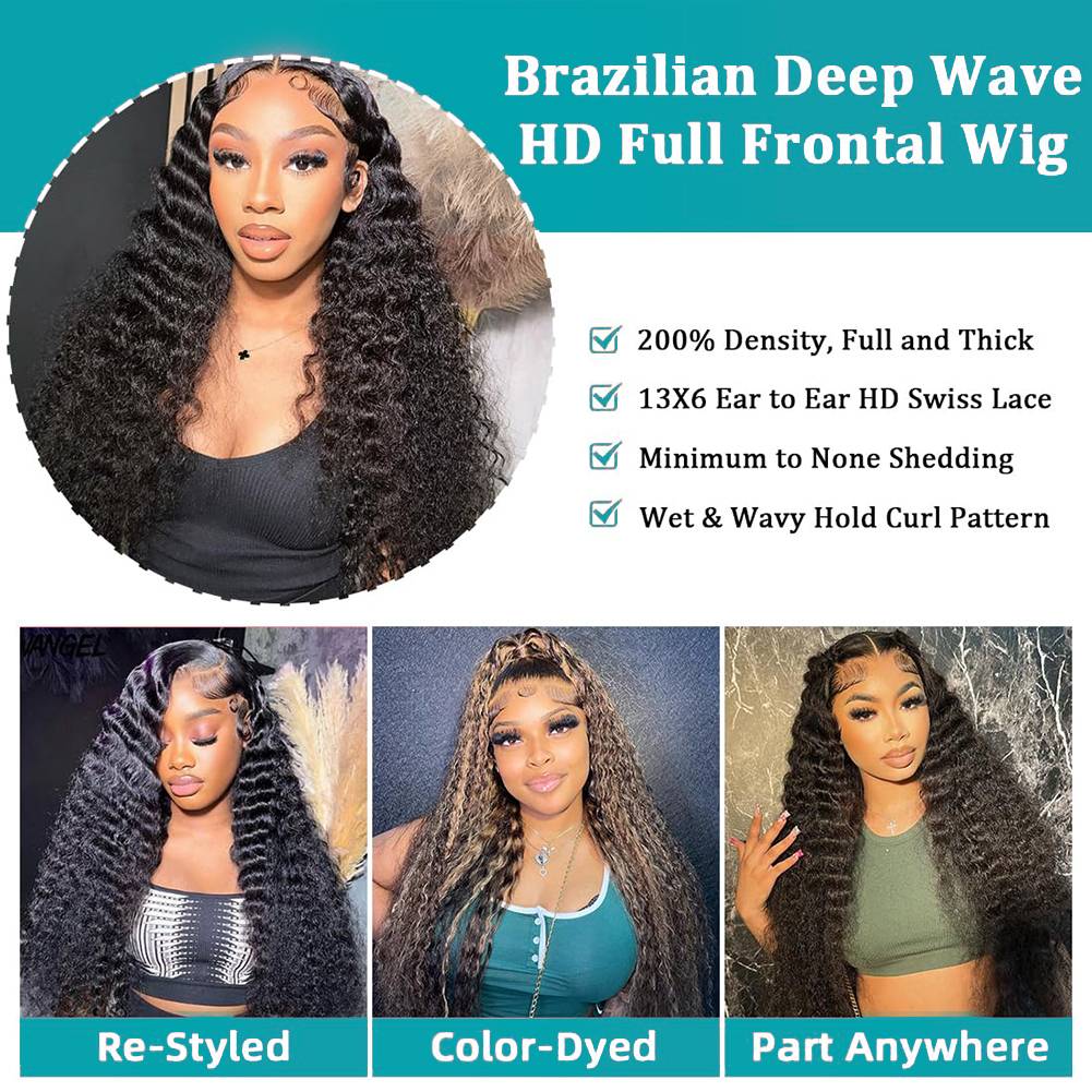40 46 pouces vague profonde 13 - Human Hair Wigs avis et prix
