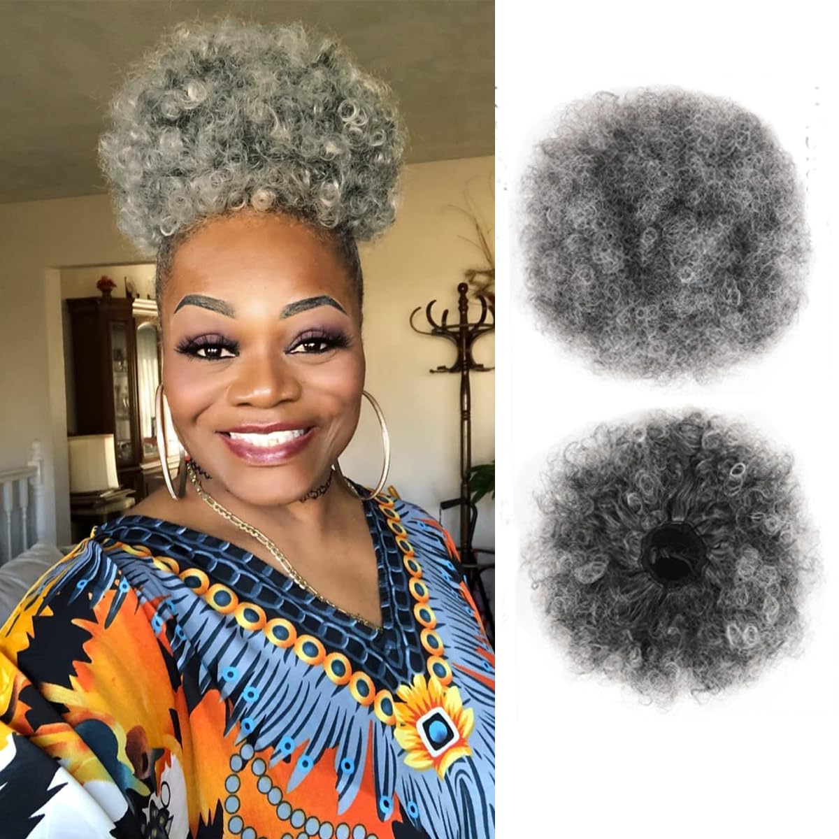 Queue de cheval afro à cordon, - Drawstring Afro Curly Puff Ponytail avis et prix